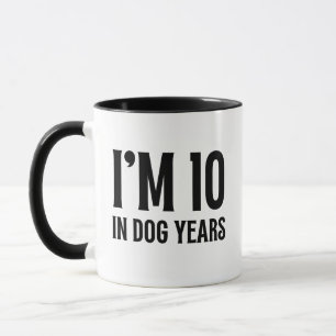 Caneca Aniversário de 70 anos engraçado Eu tenho 10 anos 