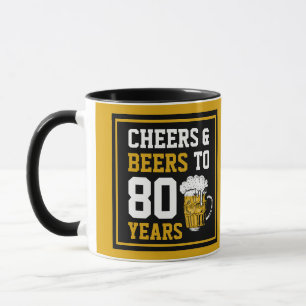 Caneca Aniversário de 80 para 80 anos