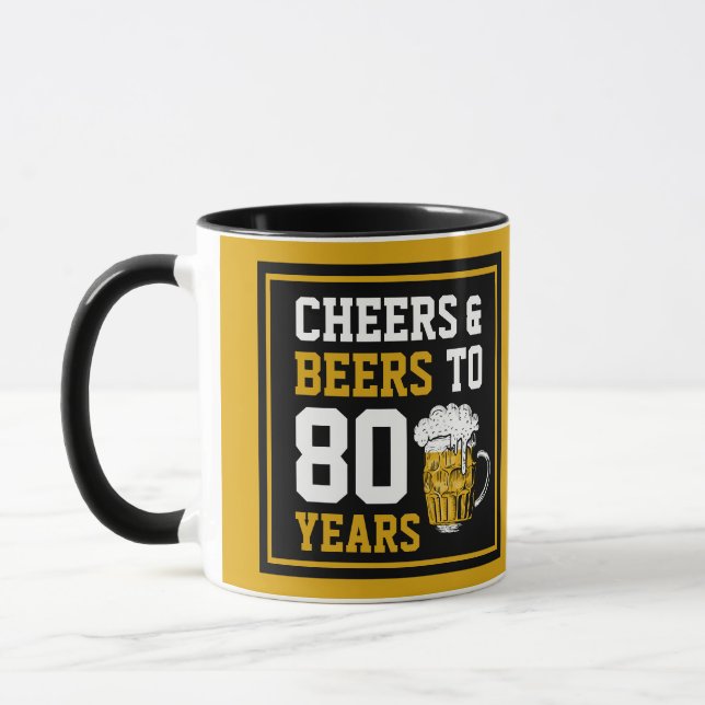 Caneca Aniversário de 80 para 80 anos (Esquerda)