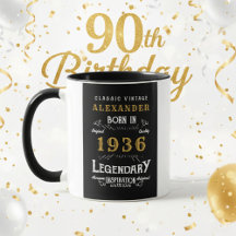 Aniversário de 90 anos personalizado Nascido em 19