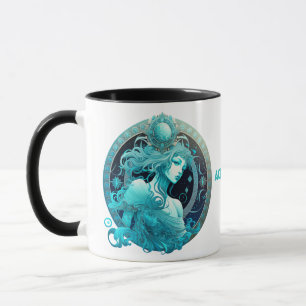 Caneca Aniversário de Astrologia do Zodíaco de Aquário Pe
