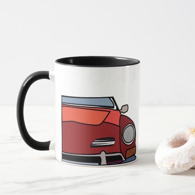 Caneca Aniversário de Carro Antigo (Com Donut)
