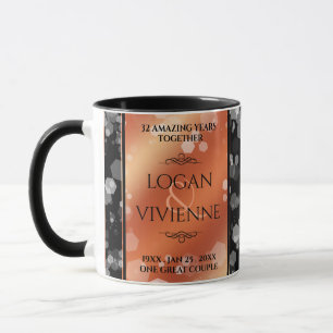 Caneca Aniversário de Casamento de Bronze, 8° aniversário