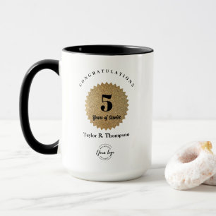 Caneca Aniversário de Funcionário Personalizado 5 Anos de
