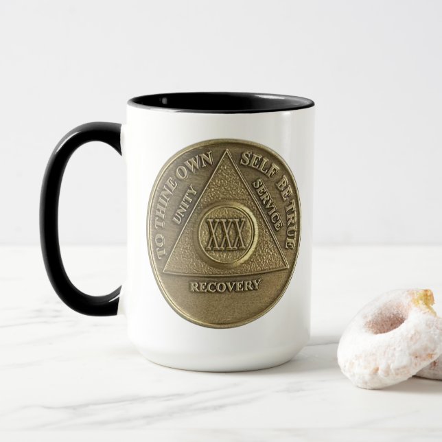 Caneca Aniversário de Moedas Sober com 30 anos (Com Donut)