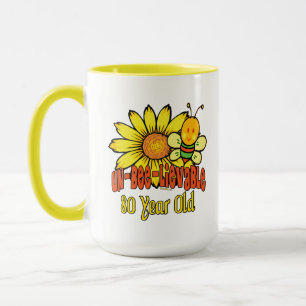 Caneca aniversário do 80 - inacreditável em 80 anos vel