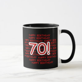 Caneca Aniversário feliz do 70