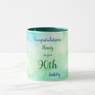 Caneca Aniversário feliz personalizado do 90