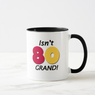 Caneca Aniversário grande do 80