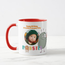 Caneca Aniversário GRANDMA FOTO MUG FILHOS Pequenos Monst