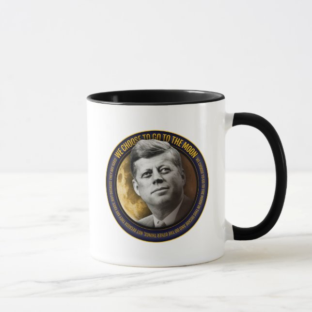 Caneca Aniversário JFK de Apollo 11 o 50th nós escolhemos (Direita)