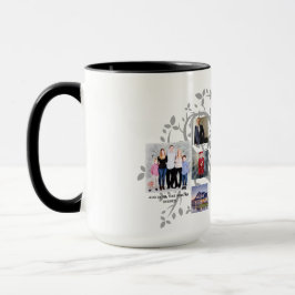 Caneca Aniversário Milestones PHOTO COLLAGE Family Tree G