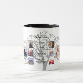 Caneca Aniversário Milestones PHOTO COLLAGE Family Tree G