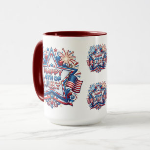 Caneca Aniversário Patriótico de 250 Anos em 4 de Julho