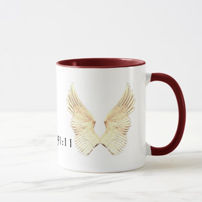 Caneca anjo-asa-branco-liso (Direita)