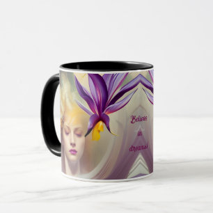 Caneca Anjo com orquídea - personalizável