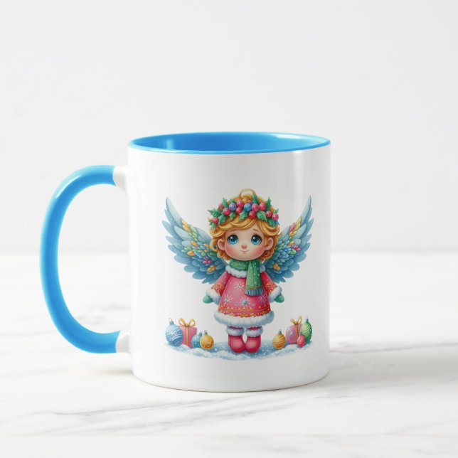 Caneca Anjo de Neve Natal (Esquerda)