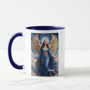 Caneca Anjo Guardião Celestial com palhaço azul