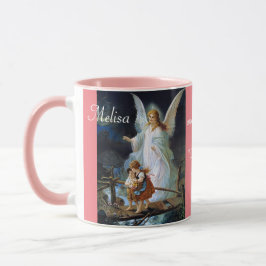 Caneca Anjo Guardião com o nome Dif Café Tea Cup Mug