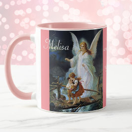 Caneca Anjo Guardião com o nome Dif Café Tea Cup Mug