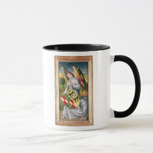 Caneca Anjo que guardara um protetor com dois leopardos