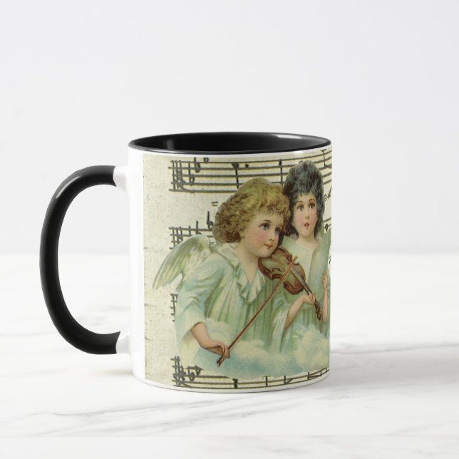 Caneca Anjos Vitorianos Violino e Partitura (Esquerda)