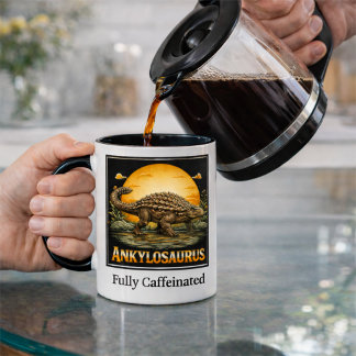 Caneca Ankylosaurus Dinossauro Lua Pré-Histórica