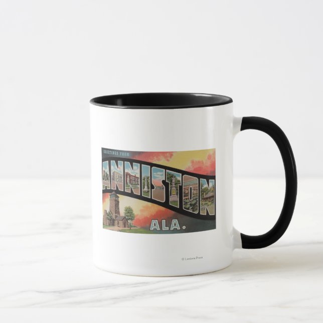 Caneca Anniston, Alabama - Cenas com Letras Grandes (Direita)