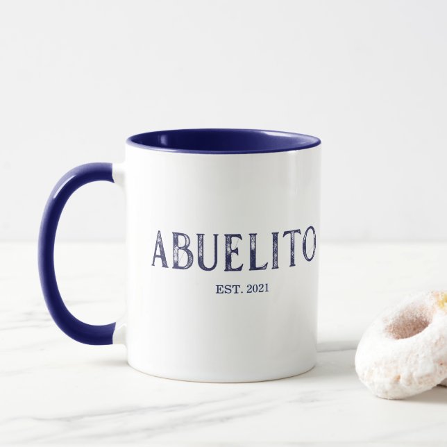 Caneca Ano Azul De Abuelito Estabelecido (Com Donut)