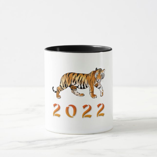 Caneca Ano chinês da ilustração Tigre 2022 (Centro)