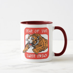 Caneca Ano chinês do presente 1950 do tigre