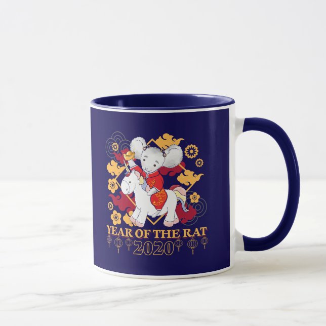 Caneca Ano Chinês do Rato 2020 Unicórnio (Direita)