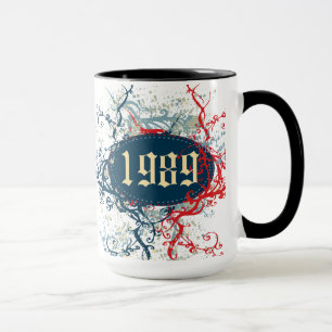 Caneca Ano de Aniversário de 1989 ou Desde 1989 ou Feito