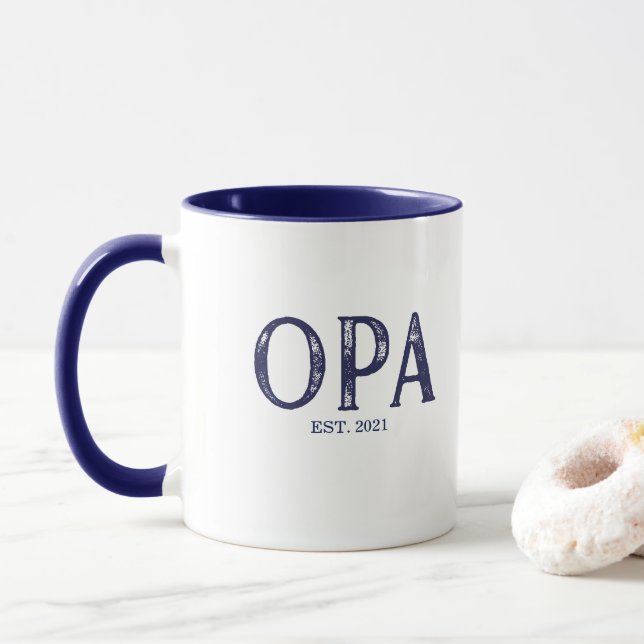 Caneca Ano de Fundação Blue Opa (Com Donut)
