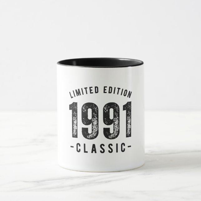Caneca Ano de Nascimento Clássico de 1991 (Centro)
