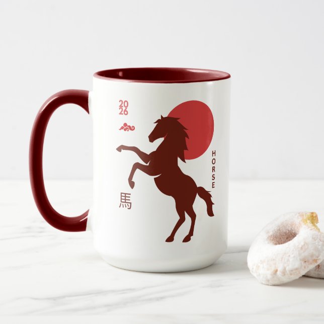 Caneca Ano do Cavalo 2026 (Com Donut)