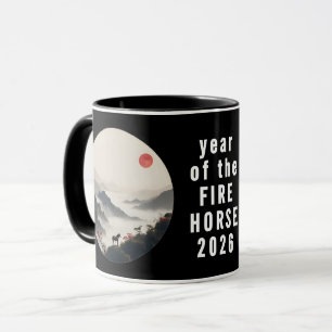 Caneca Ano do Cavalo 2026 Ano Novo Chinês