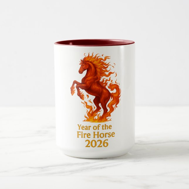 Caneca Ano do Cavalo de Fogo 2026 (Centro)