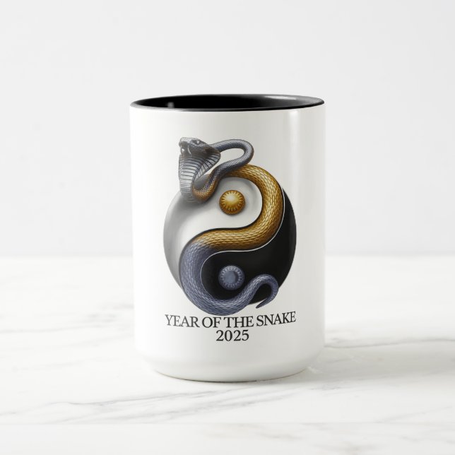 Caneca Ano do Cobra 2025 Yin e Yang (Centro)