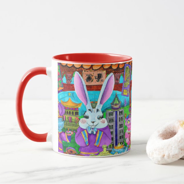 Caneca Ano do coelho (Com Donut)