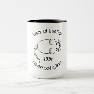 Caneca Ano do Rato Nunca Olhando para trás Visão 2020