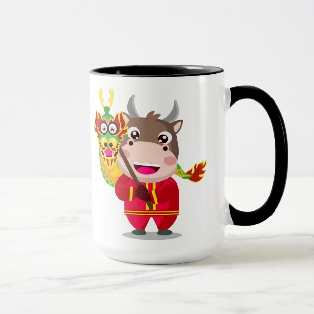Caneca Ano Novo Chinês Cinto dos Traços Ox (Direita)
