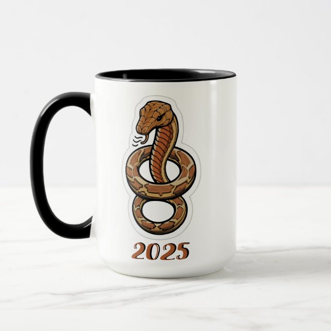Caneca Ano Novo Chinês Do Cobra 2025 (Esquerda)