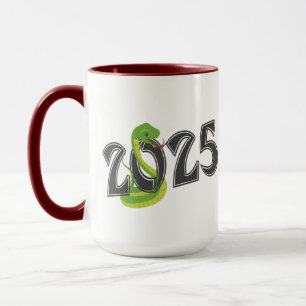 Caneca Ano Novo Chinês do presente de Cobra 2025