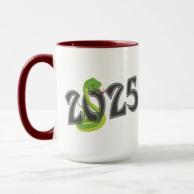 Caneca Ano Novo Chinês do presente de Cobra 2025 (Esquerda)