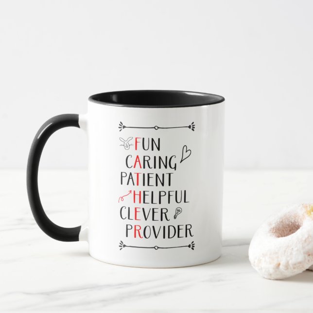 Caneca Ano Personalizado Acrótico do dia de os pais (Com Donut)