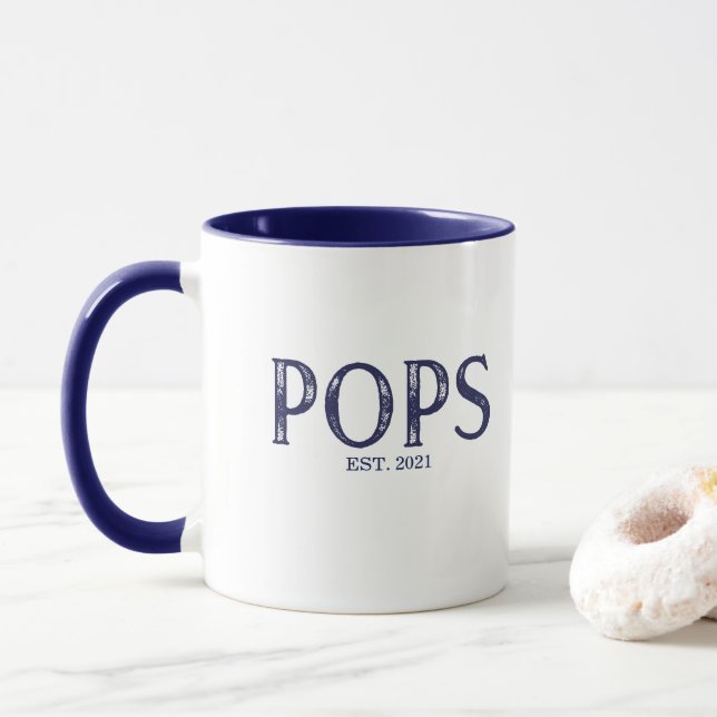 Caneca Ano Pop Azul Estabelecido (Com Donut)