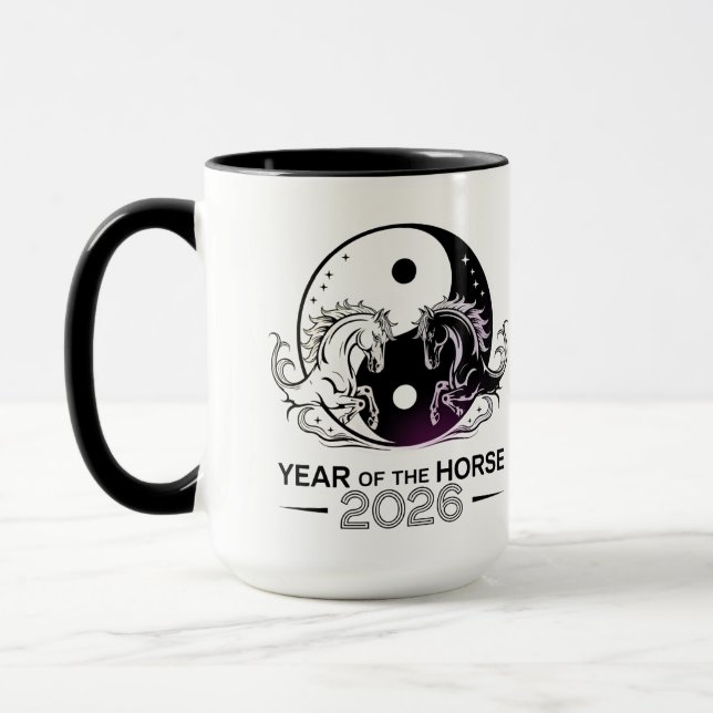 Caneca Ano Ying & Yang do Cavalo 2026 (Esquerda)
