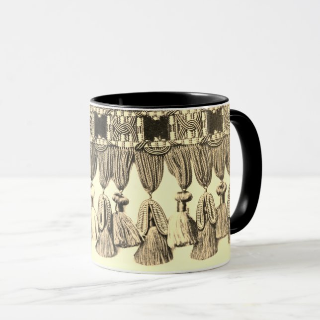 Caneca Antecipado, renda vitoriana preto (Frente Esquerda)