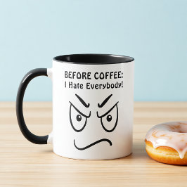 Caneca Antes do Café vs. Depois do Café Combustíve